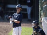 Skyview’s Michael Lundgren, 20, goes up to bat during a scrimmaging at Propstra Stadium on Tuesday May 22, 2018.