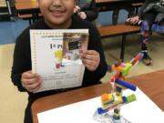 Cascade Park West: Crestline Elementary School fifth-grader Kavika Sione earned a first-place finish in the National Association of Women in Construction Pacific Northwest’s Region Block Kids Building Competition.