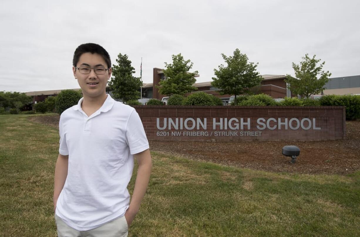 Union High School junior Phillip Meng, 15, was named one of four 2018 Coolidge Scholars, giving him four years of tuition, room and board at any college of his choosing.