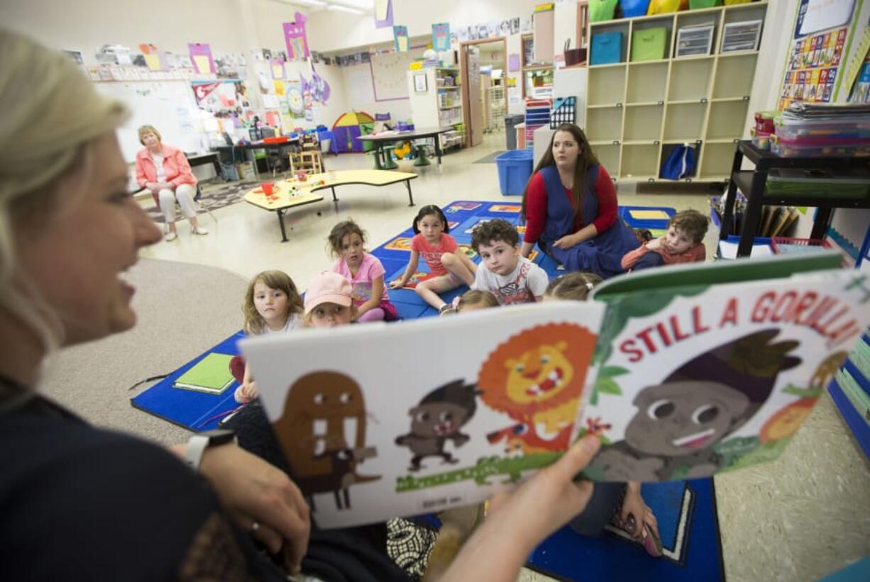 Students listen to a story at Lincoln Elementary School’s evening preschool program. The Foundation for Vancouver Public Schools received its largest ever one-time donation of $500,000 from an anonymous donor to expand the afternoon preschool programs.