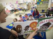 Students listen to a story at Lincoln Elementary School’s evening preschool program. The Foundation for Vancouver Public Schools received its largest ever one-time donation of $500,000 from an anonymous donor to expand the afternoon preschool programs.