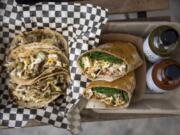 The taco-style ABQ, left, and the burrito-style Couve-Delish, at Mack Shack in downtown Vancouver.