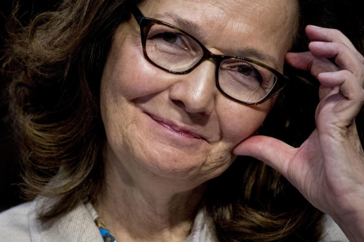 Gina Haspel, President Donald Trump’s pick to lead the Central Intelligence Agency, smiles as she testifies at her confirmation hearing before the Senate Intelligence Committee, on Capitol Hill, Wednesday, May 9, 2018, in Washington.