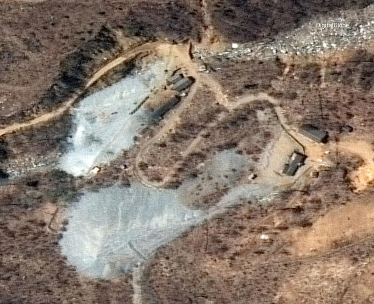 The nuclear test site in Punggye-ri, North Korea. Foreign journalists will journey into the mountains of North Korea this week to observe the closing of the country’s nuclear test site, a display of goodwill ahead of leader Kim Jong Un’s planned summit with President Donald Trump.