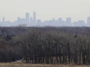 A thick haze of smog looms over the skyline of Chicago in 2015. A new study in the Proceedings of the National Academy of Sciences finds that America’s nitrogen oxides levels, a key ingredient in smog, aren’t falling as fast as they used to and may be leveling off.