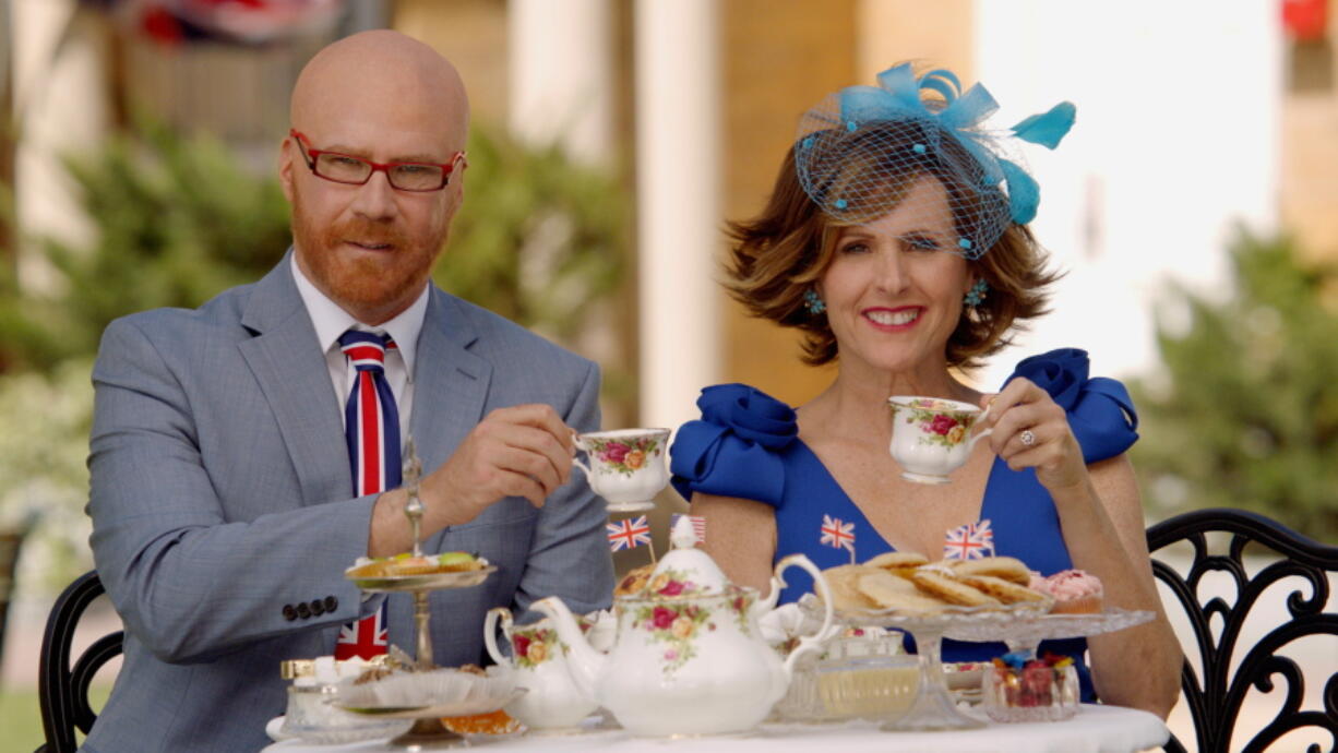 Will Ferrell as Cord Hosenbeck, left, and Molly Shannon as Tish Cattigan who will host the Royal Wedding in the HBO special “The Royal Wedding Live with Cord and Tish!,” premiering on Saturday, May 19.