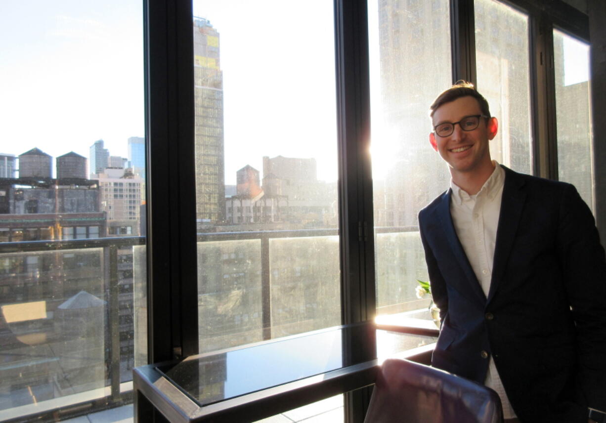 Then Lonely Planet CEO Daniel Houghton at a rooftop bar in in New York on March 2, 2017. Houghton took over the venerable travel publishing company Lonely Planet at age 24 in 2013. On Tuesday the company said Houghton “has stepped away from Lonely Planet to take on a CEO role at another company.” (AP Photo/Beth J.