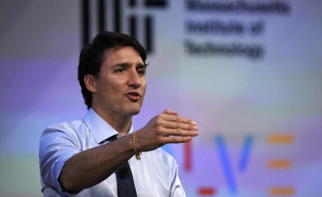 Prime Minister Justin Trudeau speaks during the Massachusetts Institute of Technology’s Solve conference at MIT in Cambridge, Mass., Friday, May 18, 2018. The Solve initiative connects innovators with corporate, government and academic resources to help them tackle world problems.