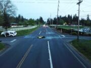 A 20-year-old Battle Ground man was killed Wednesday when his motorcycle collided with a pickup at the intersection of Northeast 72nd Avenue and Northeast 159th Street near Meadow Glade.