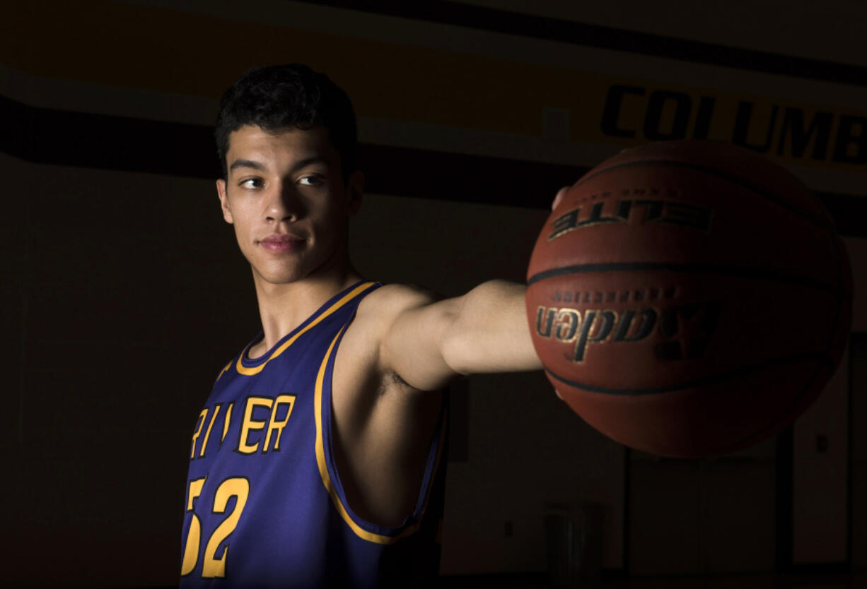 Columbia River High School senior Nasseen Gutierrez stands for a portrait at the high school on Thursday afternoon, Jan. 18, 2018.