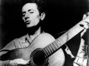 Folk singer Woody Guthrie.