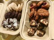 An assortment of vegan and gluten-free cookies from Blackbird Alchemy Bakery.