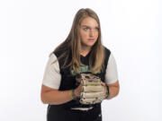 Woodland's Olivia Grey, the all-region softball player of the year, is pictured at The Columbian in Vancouver on Wednesday, June 6, 2018.