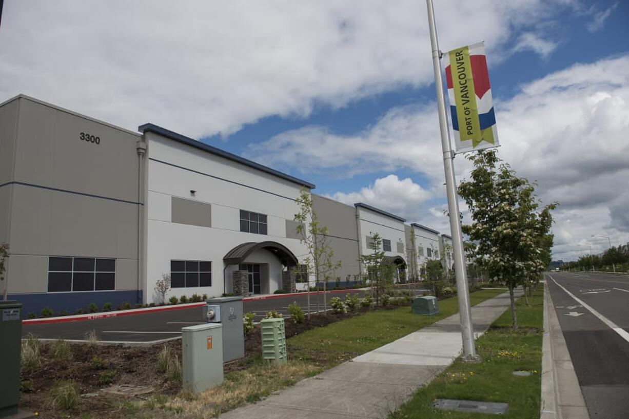 Hawthorne Gardening Co., a subsidiary of Scotts Miracle-Gro, hopes to lease space from the Port of Vancouver’s Centennial Industrial Building, seen Thursday morning. The new space would be down the road from the former Sunlight Supply headquarters, which Scotts bought in May.