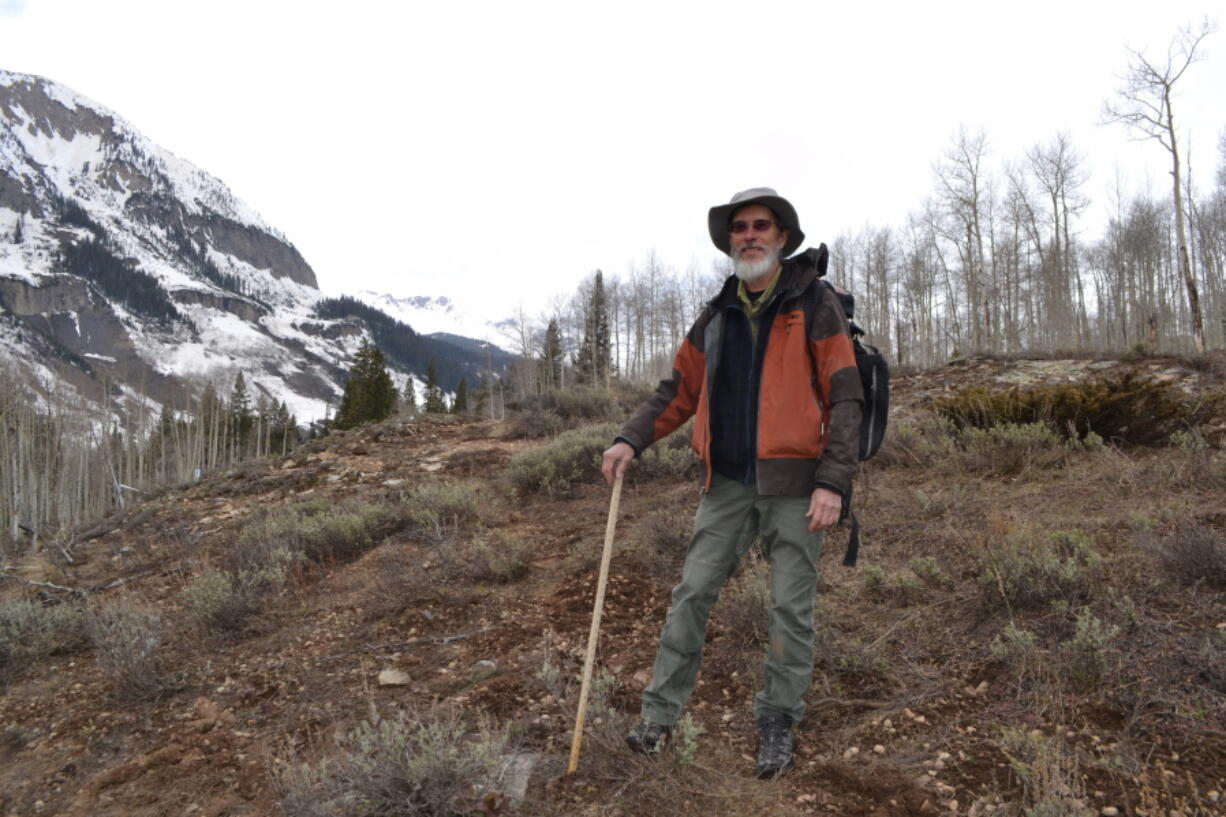 David Inouye in Gothic, Colo., on May 1. More than 40 years ago, the biologist started studying when wildflowers, birds, insects first appeared each spring on this mountain.