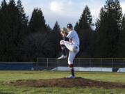 King's Way's pitcher Damon Casetta Stubbs is pictured Skyview in Vancouver on Wednesday evening, March 14, 2018.