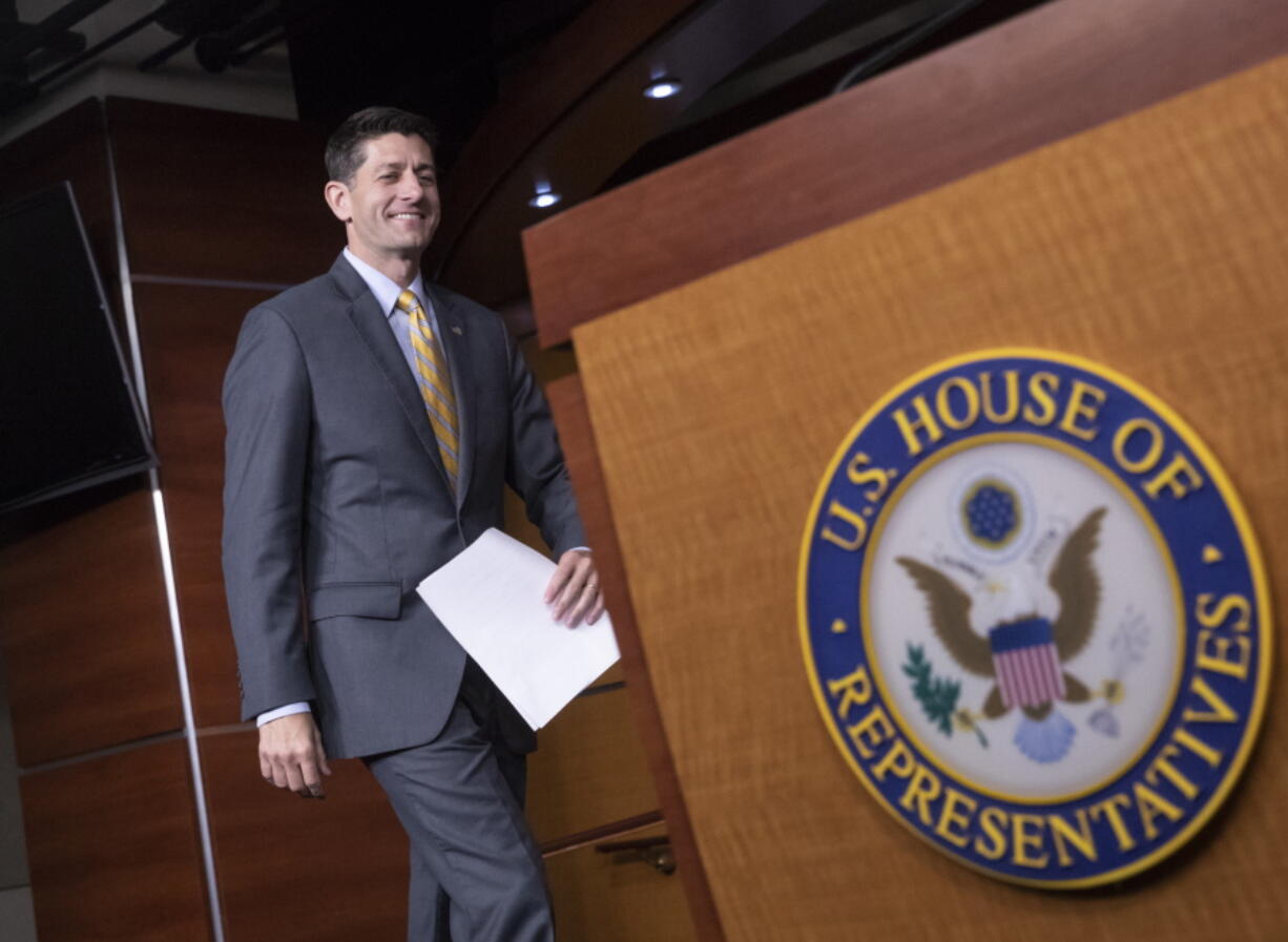 Speaker of the House Paul Ryan, R-Wis., arrives June 21 for a news conference at the Capitol in Washington. House Republicans say they will make another run at immigration legislation in the coming week, but the effort appears all but doomed after President Donald Trump said the bill was a waste of time with no chance of becoming law. (AP Photo/J.