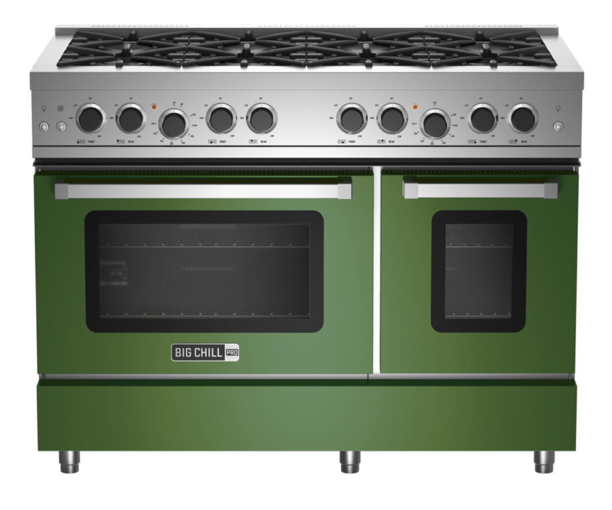 Big Chill’s pro style range, which has 8 professional level burners and a large-capacity oven with a rapid preheat. It’s available in a range of vibrant hues, and is compatible with standard home cabinetry depths.