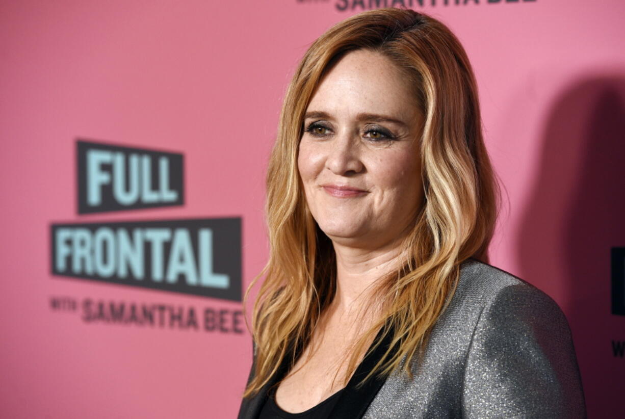 FILE - In this May 24, 2018 file photo, Samantha Bee, host of “Full Frontal with Samantha Bee,” poses at an Emmy For Your Consideration screening of the television talk show at the Writers Guild Theatre in Beverly Hills, Calif. Bee is under fire for referring to Ivanka Trump as a “feckless c---” on her TBS comedy show.