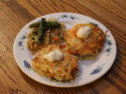 Coconut encrusted salmon patties are a delicious way to use up leftover cooked salmon.