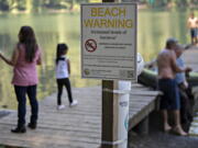 Public Health took water samples from Battle Ground Lake on Friday.