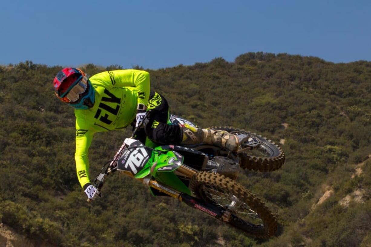 Mason Wharton, 23, of Brush Prairie, is riding fast and flying high as a supercross and motocross racer. He will be competing on Saturday in the 250 Class at Washougal.