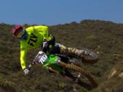 Mason Wharton, 23, of Brush Prairie, is riding fast and flying high as a supercross and motocross racer. He will be competing on Saturday in the 250 Class at Washougal.