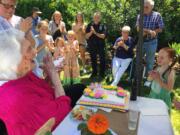 Velma Edmonds celebrates her 100th birthday.