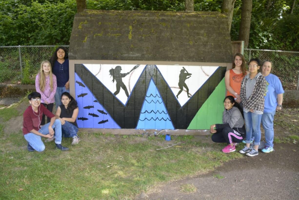 Washougal: Jemtegaard Middle School students finished a mural at Lower Hathaway Park that was left undone for two years after originally being started by some Clark College students.