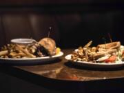 The French Dip sandwich, left, and the BLT sandwich are seen here at Sellberg’s Tavern on Monday morning, July 16, 2018.