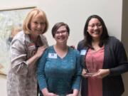 Northwest: Vancouver Mayor Anne McEnerny-Ogle, from left, with Directors of Volunteer Programs Association of Southwest Washington Anne Turner Award honorees Erin Adams and Dora Hernandez.