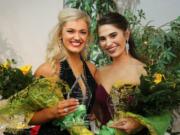 Clark County: Miss Rainier Abbie Kondel, left, whose parents live in Hockinson, and Miss Clark County Kallie Hutchinson both placed in the Miss Washington competition last month in Burien.