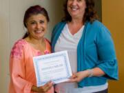 Woodland: Woodland Public Schools Assistant Superintendent Asha Riley, left, is with Educational Service District 112’s 2019 Regional Teacher of the Year Kim Miller.