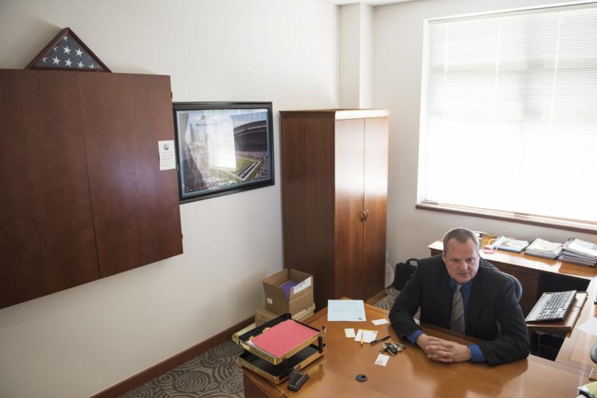 Clark County Manager Shawn Henessee is still getting settled in his office on the six-floor of the Public Service Center. It’s not the first manager’s office he’s occupied and he says each one has been accompanied with different duties and challenges.