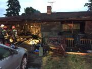 An early morning fire heavily damaged a house at 12100 N.E. 79th St. on Saturday. One person was hospitalized suffering from smoke inhalation.