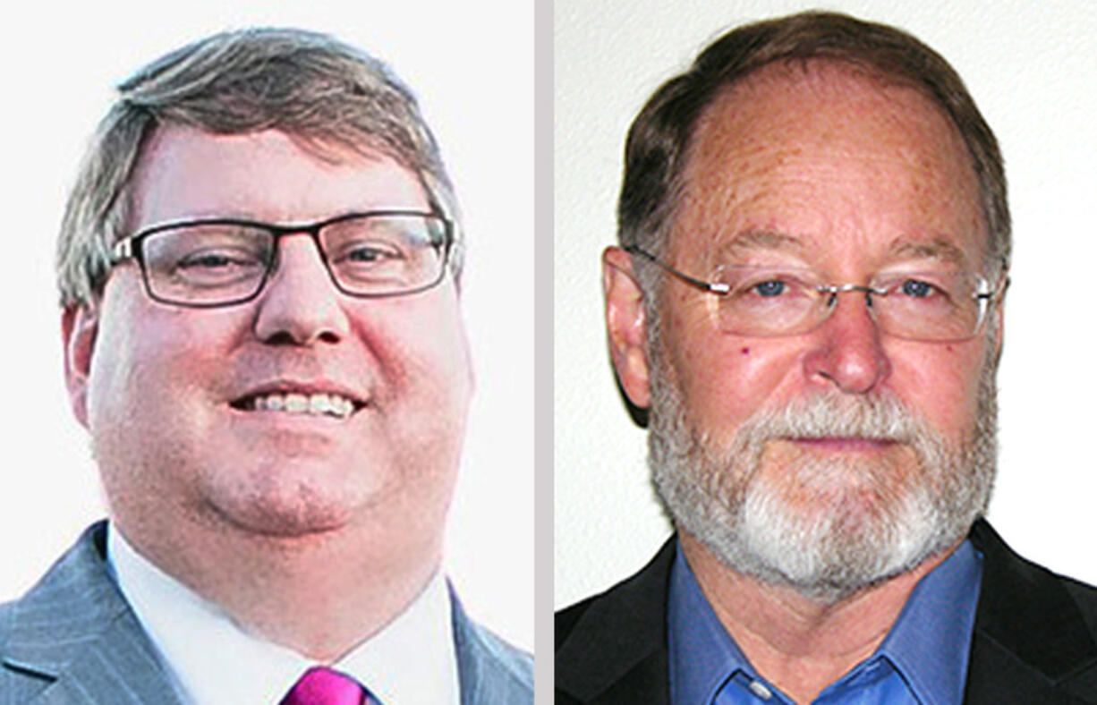 Clark County Assessor candidate incumbent Peter Van Nortwick, left, and challenger Darren Wertz (Provided photos)
