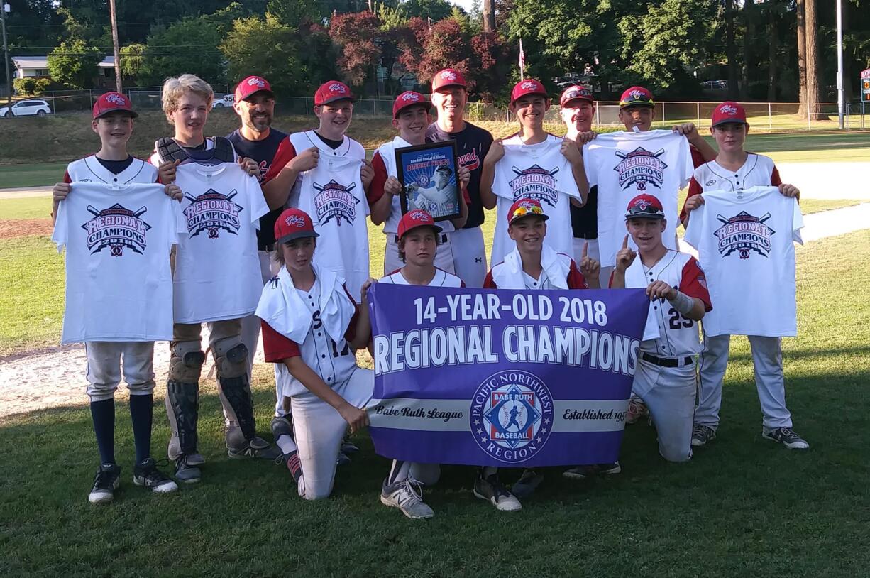 Babe Ruth 14U KWRL Hit Squad won 13-0 in final game Saturday, July 28, 2018, to earn bid to 14U Babe Ruth World Series in Eagle Point, Texas.