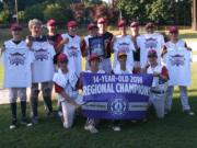 Babe Ruth 14U KWRL Hit Squad won 13-0 in final game Saturday, July 28, 2018, to earn bid to 14U Babe Ruth World Series in Eagle Point, Texas.