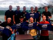 Vancouver Tennis Center 4.0-level over-40 team will be playing in the USTA Pacific Northwest Sectional tournament. Pictured are (back row from left): Michael Kazangian, Steve Bruning, James Feeney, Jeff Berman, Richard Santos, and Shan Schannep; (front row from left): Manny Brar, Pete Aleman (Captain), Dr. Alan Jones, Vincent Scopacasa. Not pictured: Craig Evans, Shung Shin, Jeff Gulley, Everett Frank, Tyler Shoemaker.