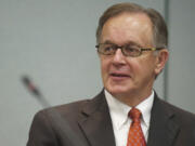 Wayne Nelson, CEO and general manager of Clark Public Utilities, attends a Board of PUD Commissioners meeting in 2013.