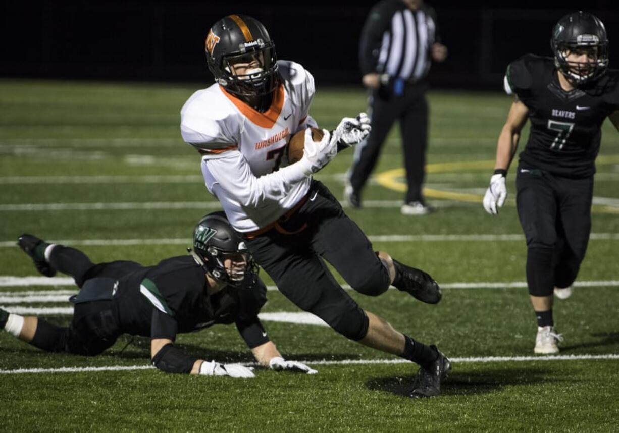 Washougal’s Jakob Davis (7) had 156 receiving yards and two touchdowns last season at tight end. He will move to wide receiver.