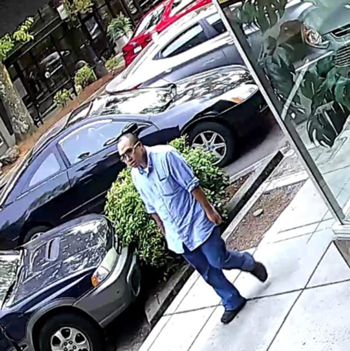 Camas police are looking for this unidentified man, suspected of stealing two engagement rings from Runyan’s Jewelers.