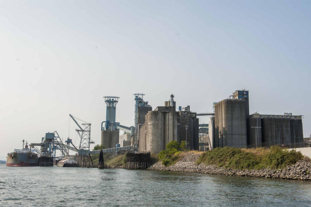 The Port of Vancouver is viewed from the fire boat Discovery on the Columbia River earlier this month. In 2017, 84 percent of the materials it handled were exports.