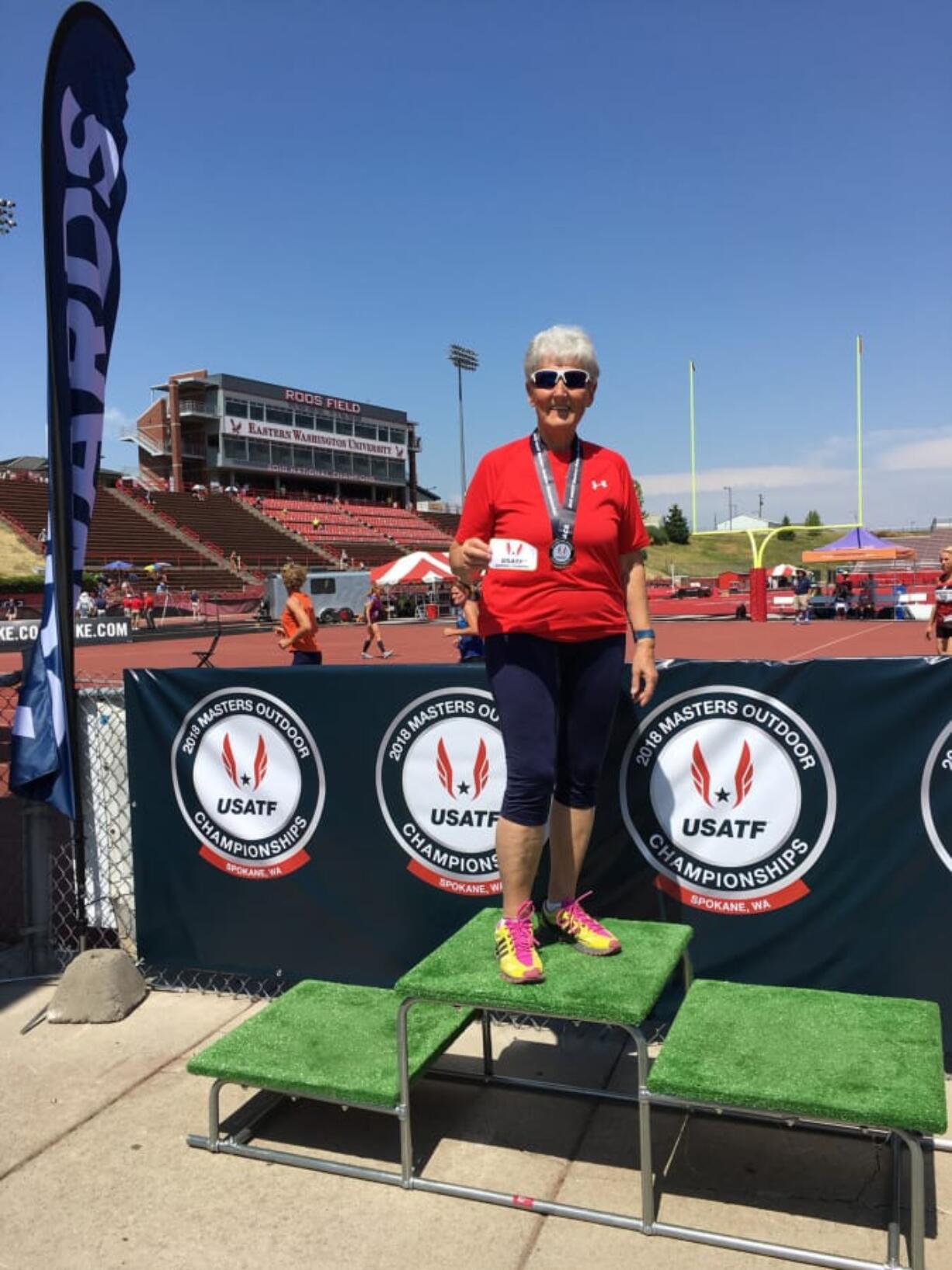 Battle Ground: Janice Bradley, 80, of Battle Ground scored six medals while competing in the USA Track and Field Masters competition.