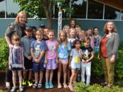 Central Park: Kids in the Vancouver Parks and Recreation’s summer camp program helped dedicate a Peace Pole at the Marshall Center.