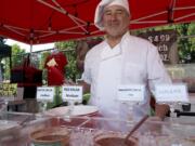 The second annual ¡Viva Vancouver!, a two-day festival in Vancouver’s Esther Short Park, celebrates Latin culture through food, music and crafts. Mario Forzan, of Mario’s Salsas, shows off his salsas and tamales at his booth. Forzan wanted to sell his products, but he added that attending the event was important to showcase his culture. “We’re here and part of the community,” he said.