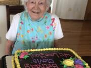 Clovis May VonEssen, of Woodland, celebrated her 105th birthday on Aug. 19, 2018, surrounded by friends and family. She was born on Aug. 21, 1913.