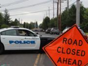 Vancouver police blocked off a section of Southeast First Street due to a man holed up in a nearby apartment the morning of Wednesday, Aug. 1, 2018. After a three-hour standoff, police arrested John C. Picano, 45.