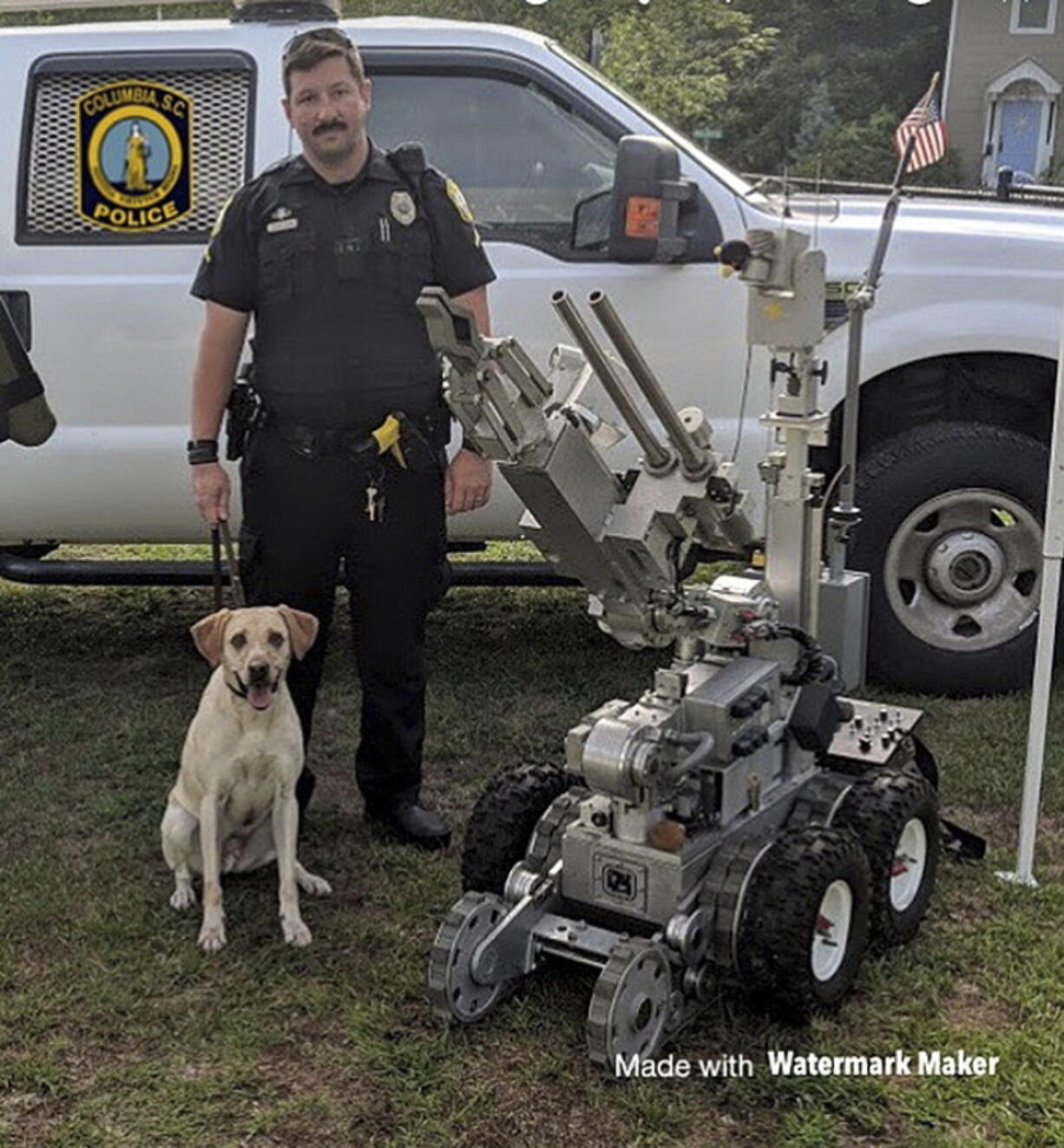 Police dog Turbo of the Columbia, S.C., Police Department, died from heat stress in July when he was left in a police vehicle for more than six hours. Columbia, S.C.