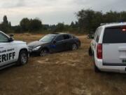 Clark County sheriff's deputies use a Pursuit Intervention Technique, or PIT, maneuver to stop a suspected drunk driver during a pursuit Saturday morning in the Barberton area. The driver, Michael D. Benjamin, 39, is accused of trying to crash into deputies.